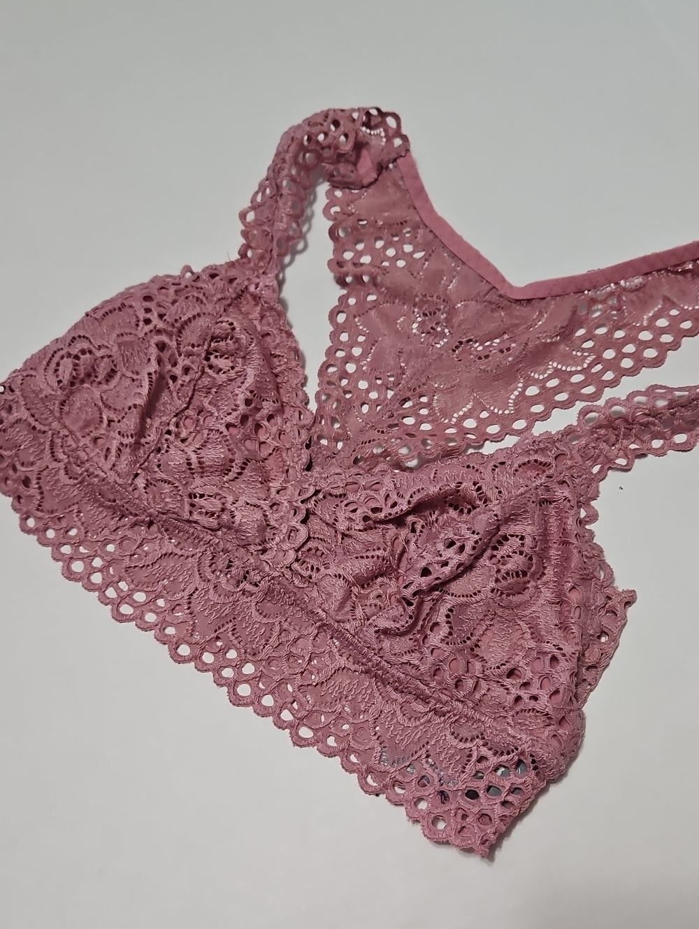 aerie Lace Bralette in Dusty Rose Pink Size M